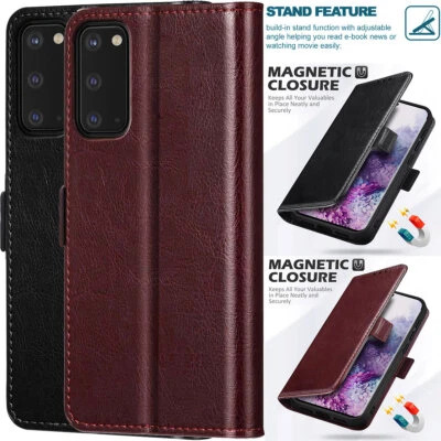 For Samsung Galaxy S22 S21 S20 Plus/FE 5G Note20 Ultra Flip Leather Case Cover - Image 1 of 4