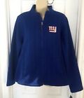 New York Giants Womens Coat Size Xxl 2Xl Sweater Jacket Zip Front Stitched Logos