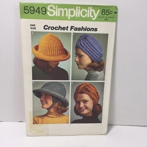 Simplicity Crochet Fashions 5949 Misses' Turban und Krempe Mütze - Bild 1 von 3