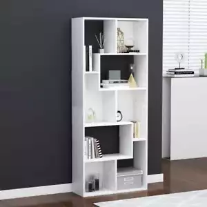 White Book Cabinet Open Shelf Display Rack Storage Organizer Bookshelf Furniture - Picture 1 of 10
