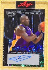 2023 LEAF VIBRANCE SHAQUILLE O'NEAL 2/4 AUTO CHROMATICITY BLUE SHIMMER LA LAKERS