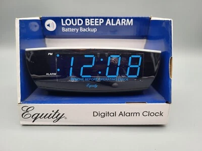 Reloj despertador digital de escritorio Equity by La Crosse LED azul 75903 Foto 1 de 4
