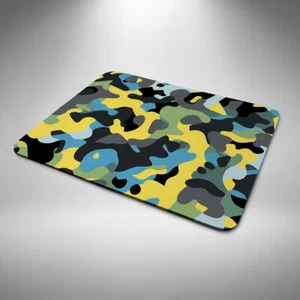 Camouflage Mouse Mat Pad Laptop Desktop Computer Office Gift Yellow Green Black - Picture 1 of 1