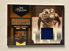 2007 Playoff Prestige Gridiron Heritage Materials /50 Michael Strahan #GH-40