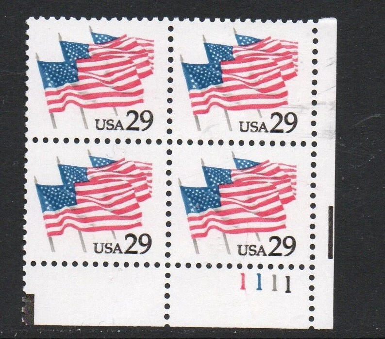 ALLYS STAMPS US Plate Block Scott #2531 29c Flags on Parade [4] MNH F/VF [STK] - Image 1 of 1