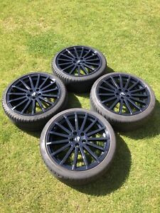 MK2 Focus RS Alloy Wheels 19 Inch + Tyres *GENUINE* Gloss Black
