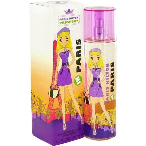 Paris Hilton Passport In Paris Feminino 3,4 oz Eau de Toilette Spray Novo Na Caixa - Imagem 1 de 1