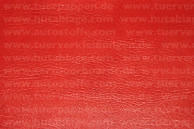 Porsche Faux Leather Hummer Lobster Fabric Tissu Tela Tessuto Cover Seat Cover Red - Image 1 of 3