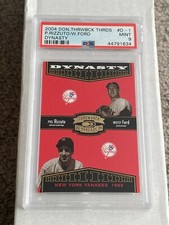 2004 Donruss Throwback Threads DYNASTY #D-1 - Phil RIZZUTO & Whitey FORD - PSA 9