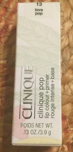 Clinique Pop Lip Colour+Primer+Rouge Intense+Base Lipstick 13 LOVE POP .08oz NIB - Picture 1 of 1