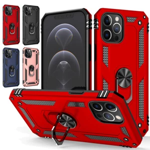 For iPhone 12 Pro Max 11 Pro 12 Mini Case Ring Kickstand Shockproof Hybrid Cover - Picture 1 of 16