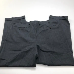 Zanella BENNETT 38 (passt 38 W 30 L) 100% Wolle Plissee Anzughose grau Muster - Bild 1 von 9