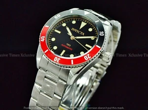 Invicta 40mm Herren Hommage1953 PRO TAUCHER Automatik KOKSLÜNETTE schwarzes Zifferblatt SS UHR - Bild 1 von 8