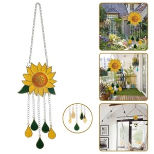 Sunflower Wind Chimes Outdoor Yard Garden Window Decor Hanging Ornament Pendant - Picture 1 of 9