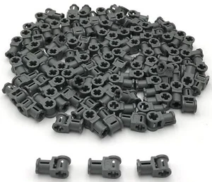 Lego 100 New Dark Bluish Gray Technic Axles Connector with Axles Hole Pieces - Picture 1 of 1