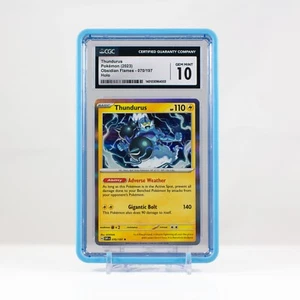 2023 Pokémon Thundurus Holo #070 Scarlet & Violet: Obsidian Flames - CGC 10 - Picture 1 of 4