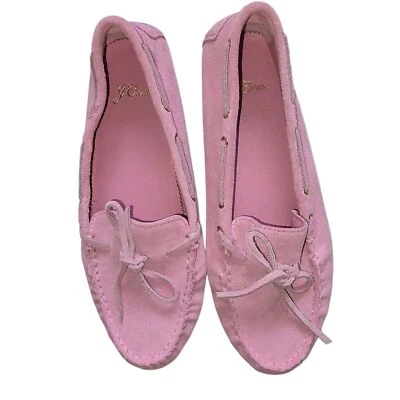 Mocasines J.Crew Driving cuero rosa gamuza talla 9 Foto 1 de 4