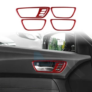 Interior Door Handle Frame Trim Sticker Red Carbon Fiber For Acura TLX 2015-2020 - Imagen 1 de 9