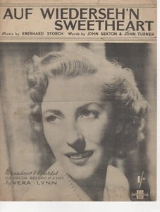Sheet Music Auf Wiederseh'n Sweetheart 1952 recorded by Vera Lynn - Picture 1 of 1