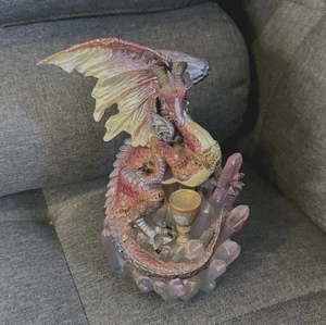 Purple Dragon Mythical Magical Ball Statue - Picture 1 of 3