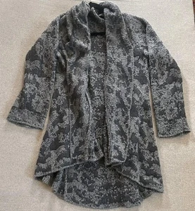 Eileen Fisher maglione donna grande mimetico maglia aperto cardigan lana lino misto cammello - Foto 1 di 13