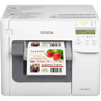 Epson ColorWorks TM-C3500 Inkjet Farbetikettendrucker neue Inkjet Catridges - Bild 1 von 3
