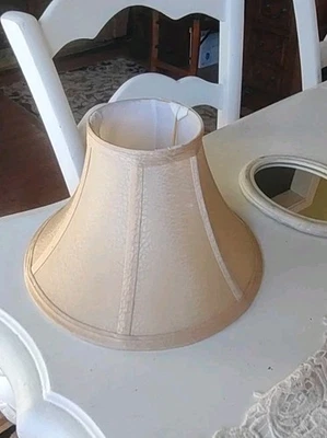 Natural Lamp Shade UNO Fitter 6.5" x 10" Bell Medium Size Beige - Image 1 of 4