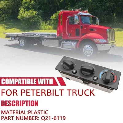 Interruptor de panel de módulo de control de clima calentador de aire acondicionado HVAC Q21-6119 para camión Peterbilt Foto 1 de 4