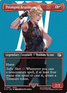 Borderless PROMPTO ARGENTUM mtg NM-M Final Fantasy Unc - Picture 1 of 1