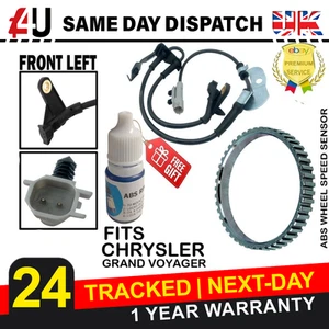 PASST CHRYSLER GRAND VOYAGER 1999-2008 ABS GESCHWINDIGKEITSSENSOR & ABS RING VORNE LINKS - Bild 1 von 11