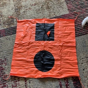 3 Ft. S.O.S. Distress Vinyl Signal Flag with whistle - Picture 1 of 2