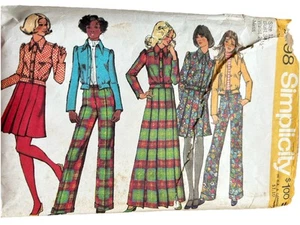 5196 Vintage Simplicity Sewing Pattern Misses Bias Skirt Shirt Top Knit Uncut - Picture 1 of 2
