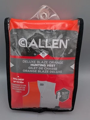 Allen Deluxe Blaze Orange Hunting Vest, XL Zipper Closure Unisex 15768 New - Image 1 of 4