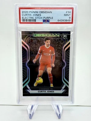 2020-21 Panini Obsidian Soccer Curtis Jones (RC) Electric Etch Purple /75 - Image 1 of 2