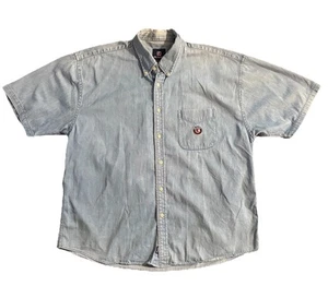 Karl Kani Button Up Shortsleeved Shirt Mens Size XXL Blue Y2K VTG - Picture 1 of 5