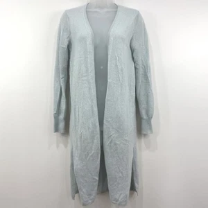 Cárdigan plumero de cachemir Minnie Rose para mujer XS azul preppy tranquilo de lujo delicado - Imagen 1 de 13