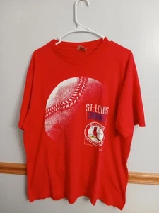 Vintage St. Louis Cardinals 1993 Single Stitch Red Tshirt Size XL - Picture 1 of 11