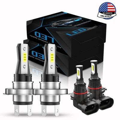 For Scion XB 2004-2006 Combo LED Headlight H4+9145 Fog Lights White Kit 4x - Image 1 of 4