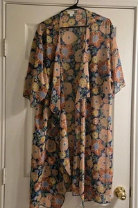 Lularoe Open Front Casual Dress Kimono Cardigan Size Large - Picture 1 of 8