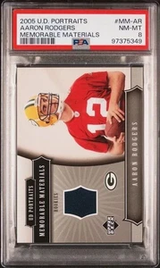 2005 Upper Deck Portraits Memorable Materials Aaron Rodgers PSA 8 RC Packers JC - Bild 1 von 2