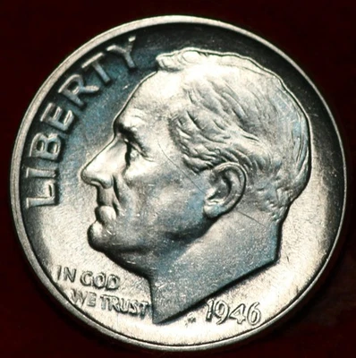 Uncirculated 1946-D Denver Mint Silver Roosevelt Dime - Image 1 of 2