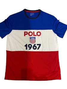 Neu mit Etikett Polo Ralph Lauren royal rot/weiß Polo 1967 K-Swiss Performance T-Shirt M - Bild 1 von 5