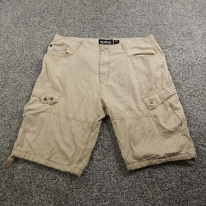 VTG Ecko Shorts Mens 38 Beige Cargo Streetwear Skate Baggy Grunge Rap 90s Y2K - Picture 1 of 12