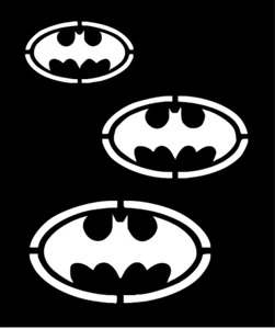 3x BATMAN Large Stencil Template Airbrush Paint 3 1/3" - 4 1/2" - 5 1/2" - Picture 1 of 2