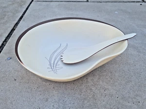 Vintage Carltonware australisches Design handbemalt Salat Servier Schüssel & Gabel - Bild 1 von 14