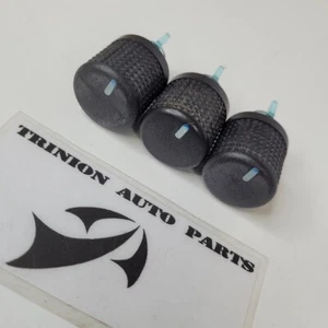 1999-2000 Oldsmobile Alero AC Heater Knob Fan Climate Control Black Set of 3 - Picture 1 of 3