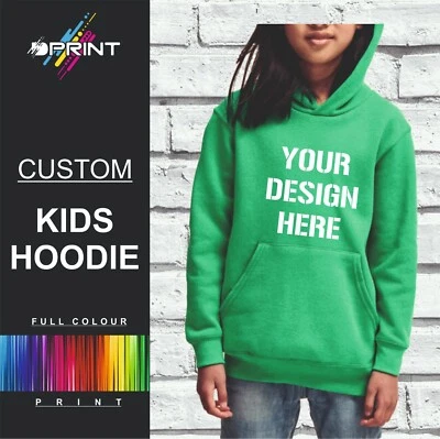 Personalised Kids Custom Printed Stag Hen Hoodie Unisex Text Hooded Workwear - Image 1 of 4