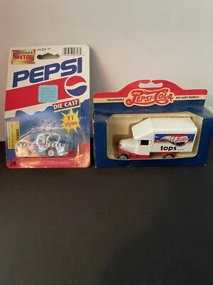 PEPSI COLA 1935 MORRIS PARCELS VAN AND METAL PEPSI TRUCK DIECAST LOT OF 2 - Image 1 of 4