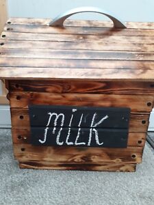 Outdoor Milk Bottle Box Egg Box Wooden Handmade Milk Box Milk Carrier