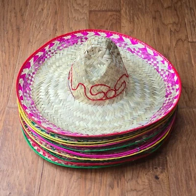 12 Mexican Sombrero Straw Hat 20" diameter - Image 1 of 2